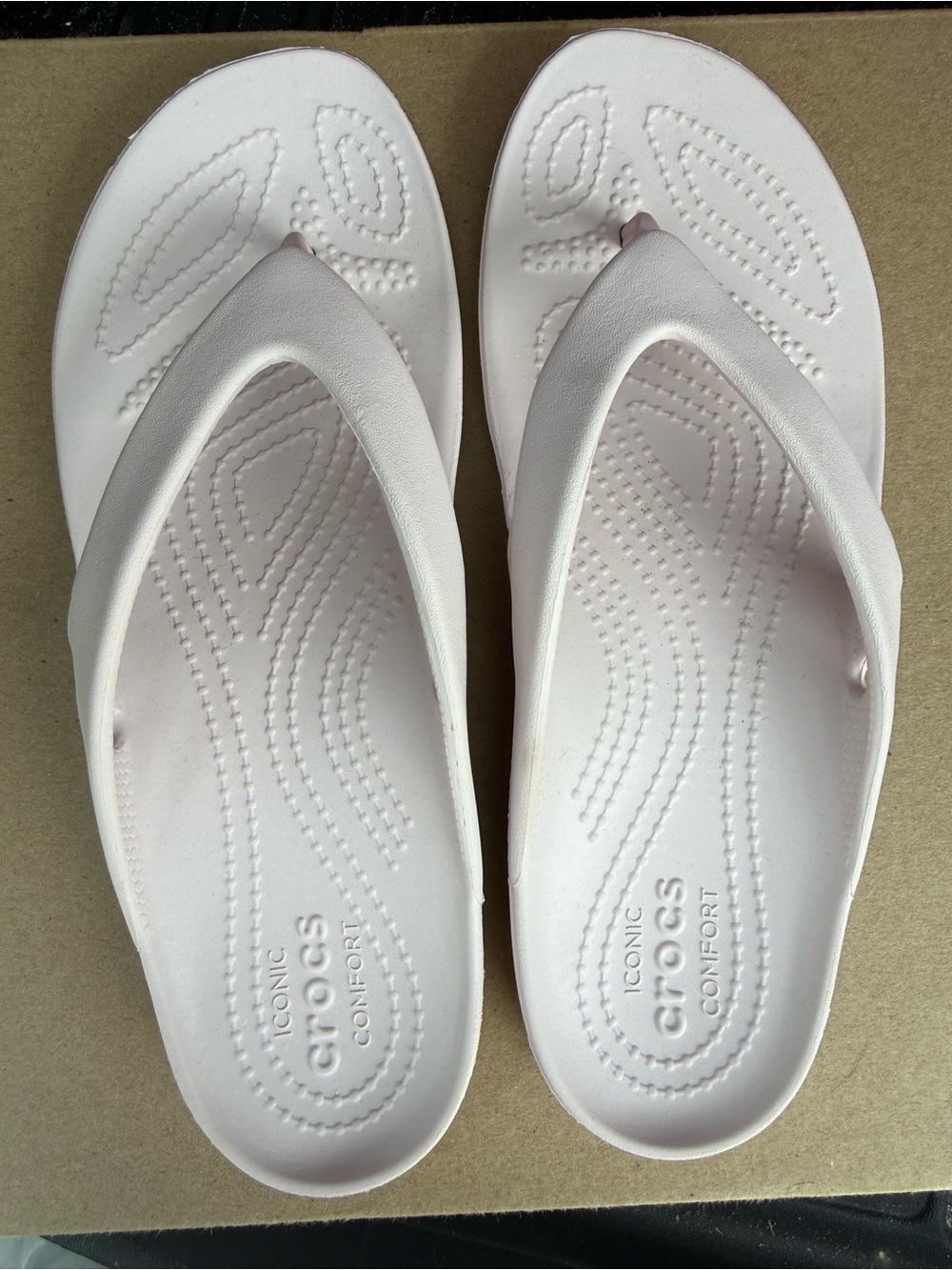 Crocs Women's light pink Flip Flop Sandals - Iconic Comfort